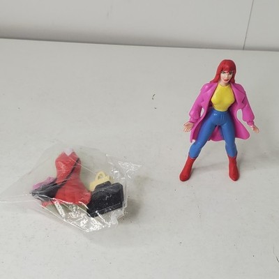 Marvel Mary Jane Watson Spiderman Figure w/ Snap On Outfits 1995 McDonald's  Toy