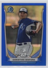 2014 Bowman Draft Top Prospects Chrome Blue Refractor /399 Christian Binford z6b
