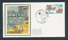 D488754 Belgium FDC With Silk Cachet Europa Transport Horses Carriage 1979