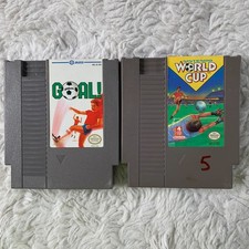 2 NES Soccer Bundle: Goal! + Nintendo World Cup. -Jaleco-