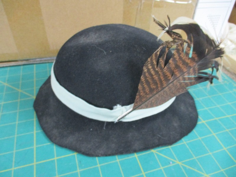 Reproduction 18th Century Short Brimmed Wool Felt Hat Fair Condition