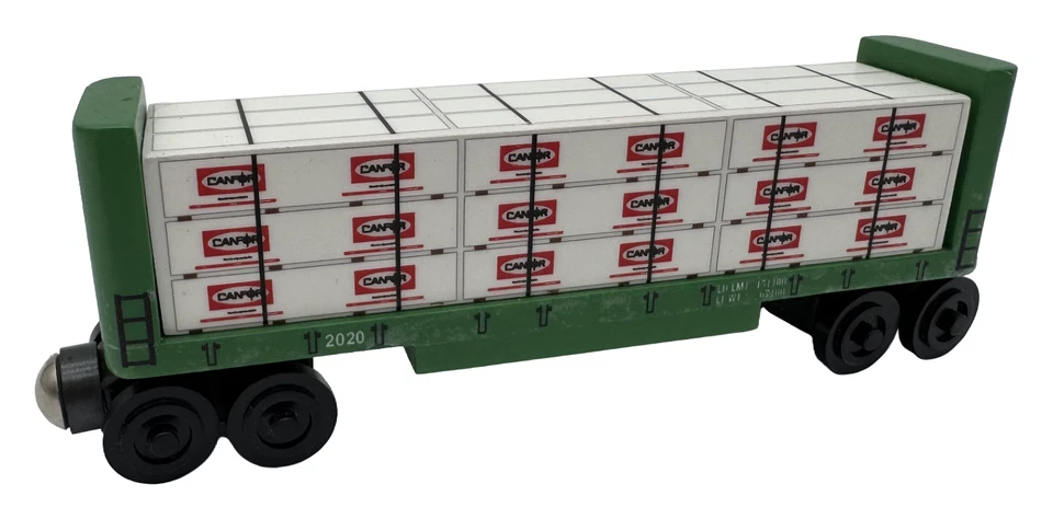Whittle Shortline Railroad Canfor Lumber Car Wooden Toy Freight Train - Image 1 of 4