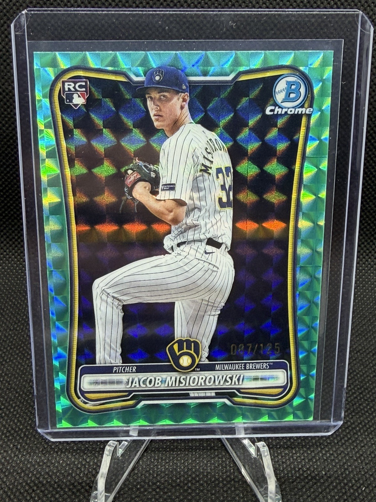 2026 Bowman Chrome Jacob Misiorowski Aqua Geometric Refractor /125 #65 RC