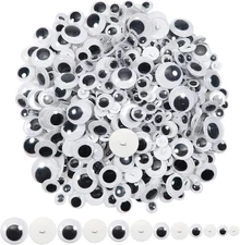 TOAOB 172pcs Sew On Googly Wiggle Eyes Buttons 8mm to 20mm Assorted Sizes... 