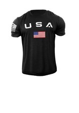 New Men's USA Flag T Shirt American Patriotic 100 Cotton