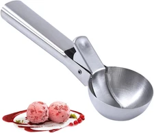 Premium Ice Cream Scoop,Portable Stainless Steel Ice Cream Scoop with Trigger an