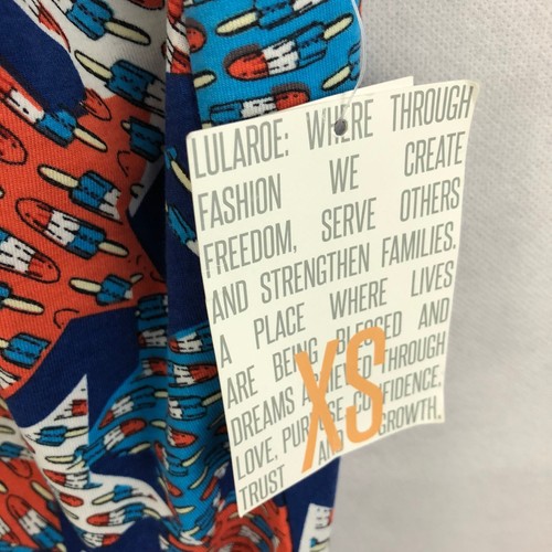 Túnica paletas LuLaRoe Irma talla XS estrellas verano manga corta americana nuevas con etiquetas - Imagen 3 de 5