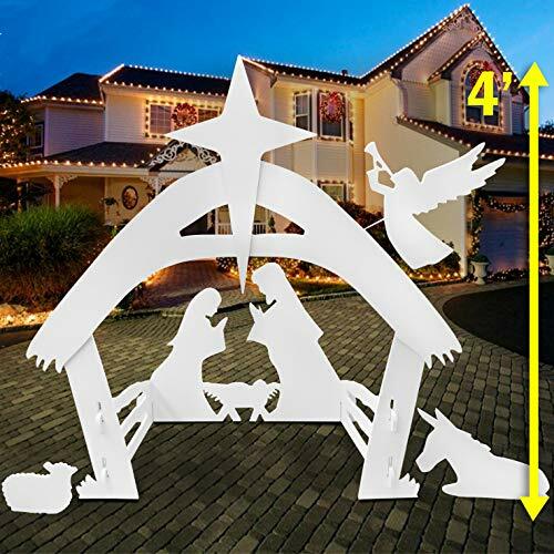 Easygoproducts Outdoor Nativity Scene Set Decoration Christmas