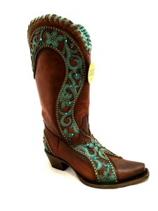 corral brown and turquoise boots