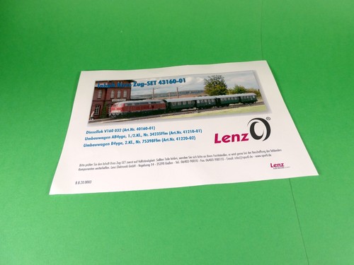 *LENZ aus Set 43160-01 Spur 0 digital /SOUND: V160 032 DB Diesellok - Bild 7 von 7