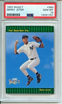 1993 Score Select #360 Derek Jeter Rookie Card PSA 10 Gem Mint New
