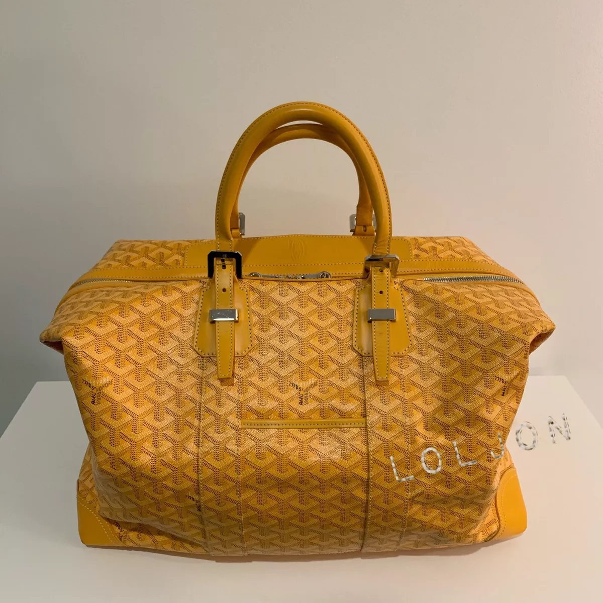 GOYARD BOEING 45 DUFFEL BAG AUTHENTIC YELLOW VERY RARE DUFFLE