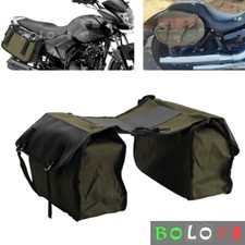 Alforja de lona impermeable para motocicleta bolsa de equipaje para Honda Suzuki Kawasaki BMW
