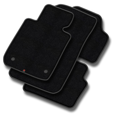 CI33-1 Satz Autoteppiche Velour Premium Leder Schwarz für Citroen C3 III ab 2016