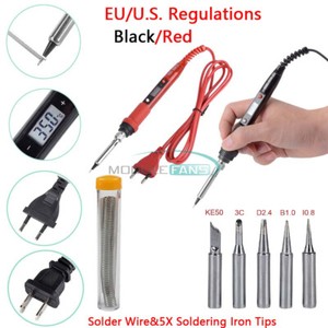 Electric Soldering Iron Gun Adjustable Temperature 80W Welding Set Tool Kit 110V