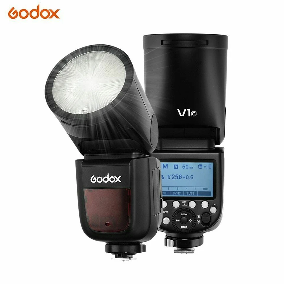 Godox V1-C 2.4G Camera Flash Speedlight Round Head + XPro-C Trigger for Canon - Image 2 of 4