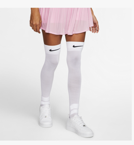 white nike knee high socks