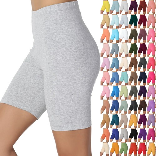 TheMogan S~3X Mid Thigh Stretch Cotton 