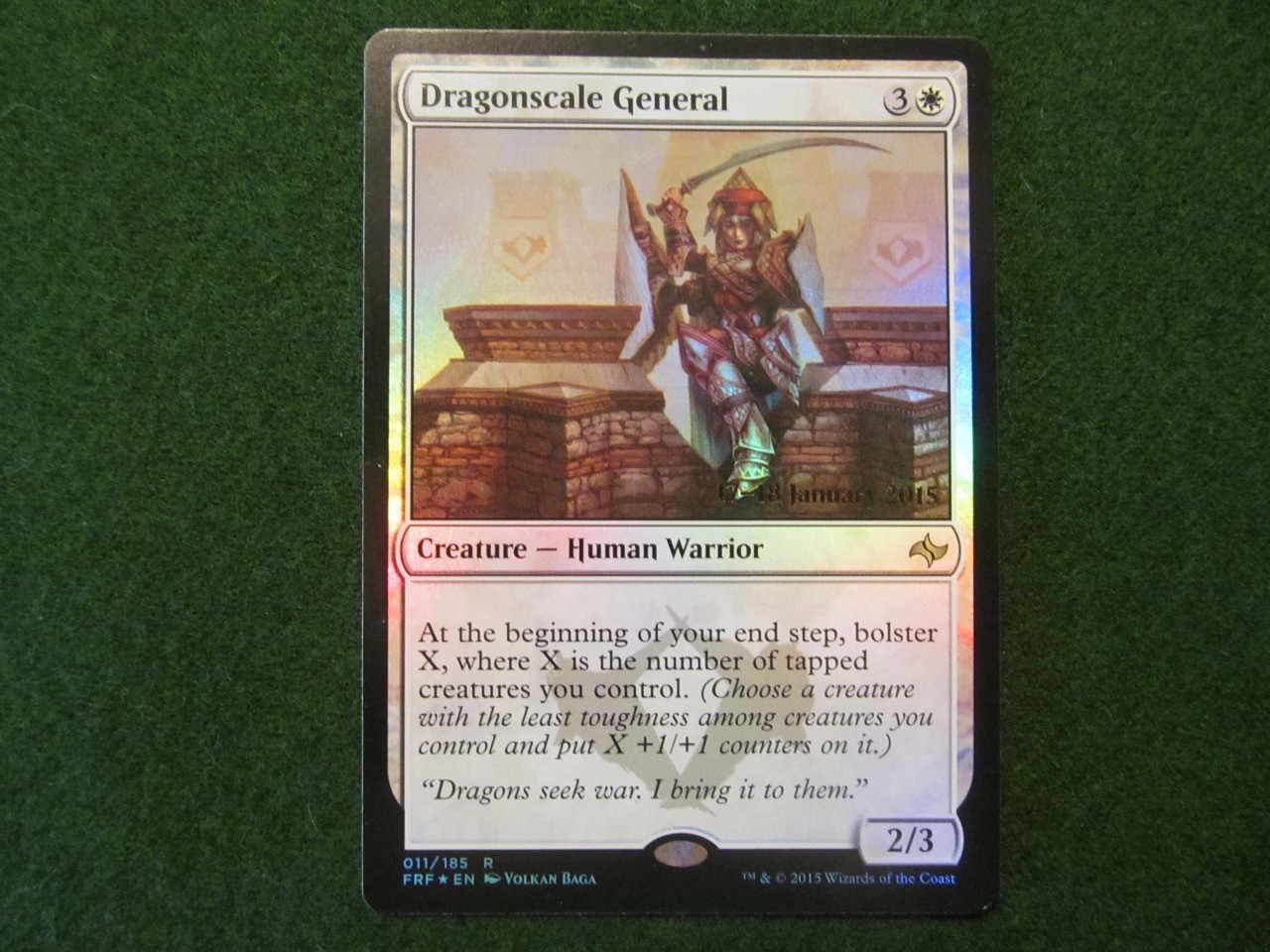 Dragonscale General foil prerelease 