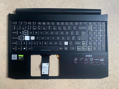 Acer Aspire Nitro 5 AN515-55 AN515-44 UK-Tastatur mit Hintergrundbeleuchtung - 1 Taste + Scharniere + Rub