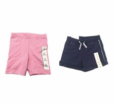 Cat  Jack Toddler Girls Stretchy Shorts Lot Of 2 Size 2T Bike Drawstring NEW