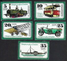 RAILROAD Tram MNH Germany 1977 DDR Railway trains , cars, locomotive transport