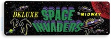 TIN SIGN Space Invaders Arcade, 80's, Retro, Console, Marquee, Game Decor, C503