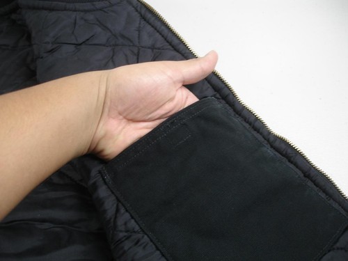 Men's sz M Carhartt V01 Arctic Quilt Lined Cotton Duck Canvas Vest Black V01-BLK - Picture 16 of 21