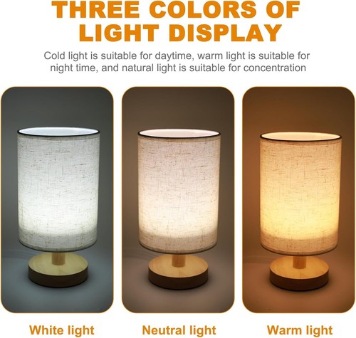 3 Mode Dimmable LED Bedside Lamp Touch Control Table Lamp Night Light USB Charge - Picture 3 of 13