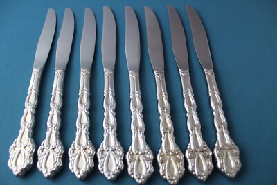 Oneida Community CHANDELIER Dinner Knives Hollow (Set of 8) Stainless 9 1/8''