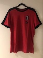 AC Milan ACM Red Soccer Football FtblHeritage T7 T-Shirt Tee Medium Puma NWT