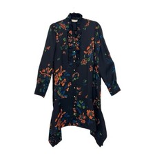 Tory Burch Size 12 Floral Print Asymmetrical Hem Cora Dress New NWT