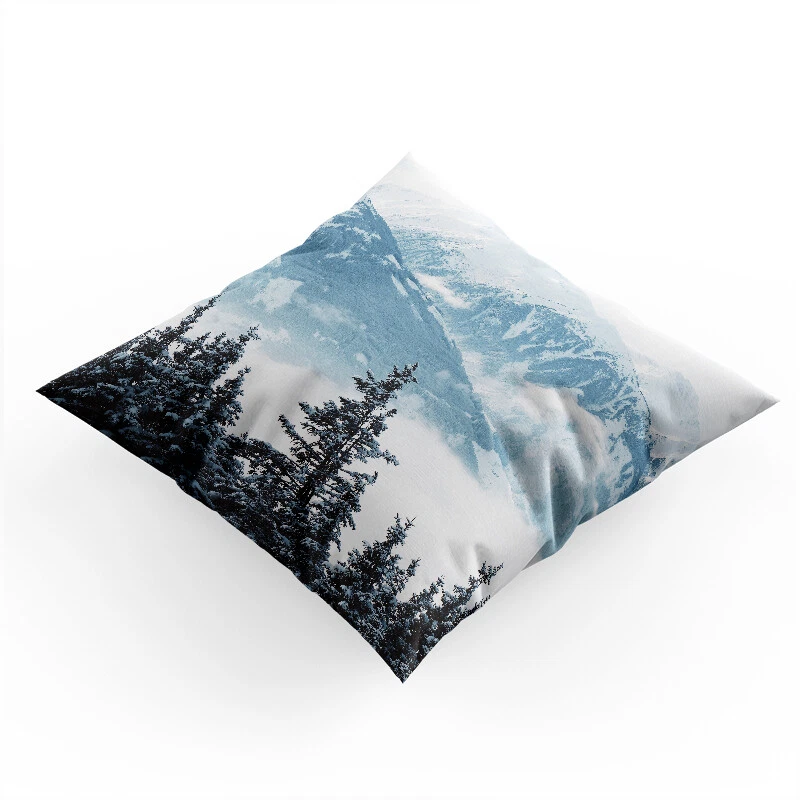 Capa de almofada de alta qualidade 40 x 40 cm design exclusivo de montanhas impressão completa feita na UE - Imagem 2 de 4
