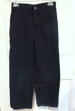 Boys CHAPS BLACK Chino UNIFORM PANTS size 12 NEW Pair Adjustable Waist Khaki