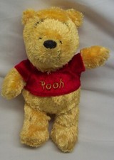 Walt Disney Store CUTE  SOFT WINNIE THE POOH BEAR 7" Bean Bag STUFFED ANIMAL