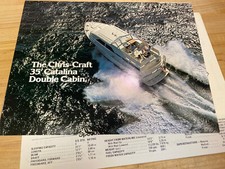 Chris Craft 1977 Confezione Brochure Catalina 35 D Cabin Vintage Con Scheda Specifica