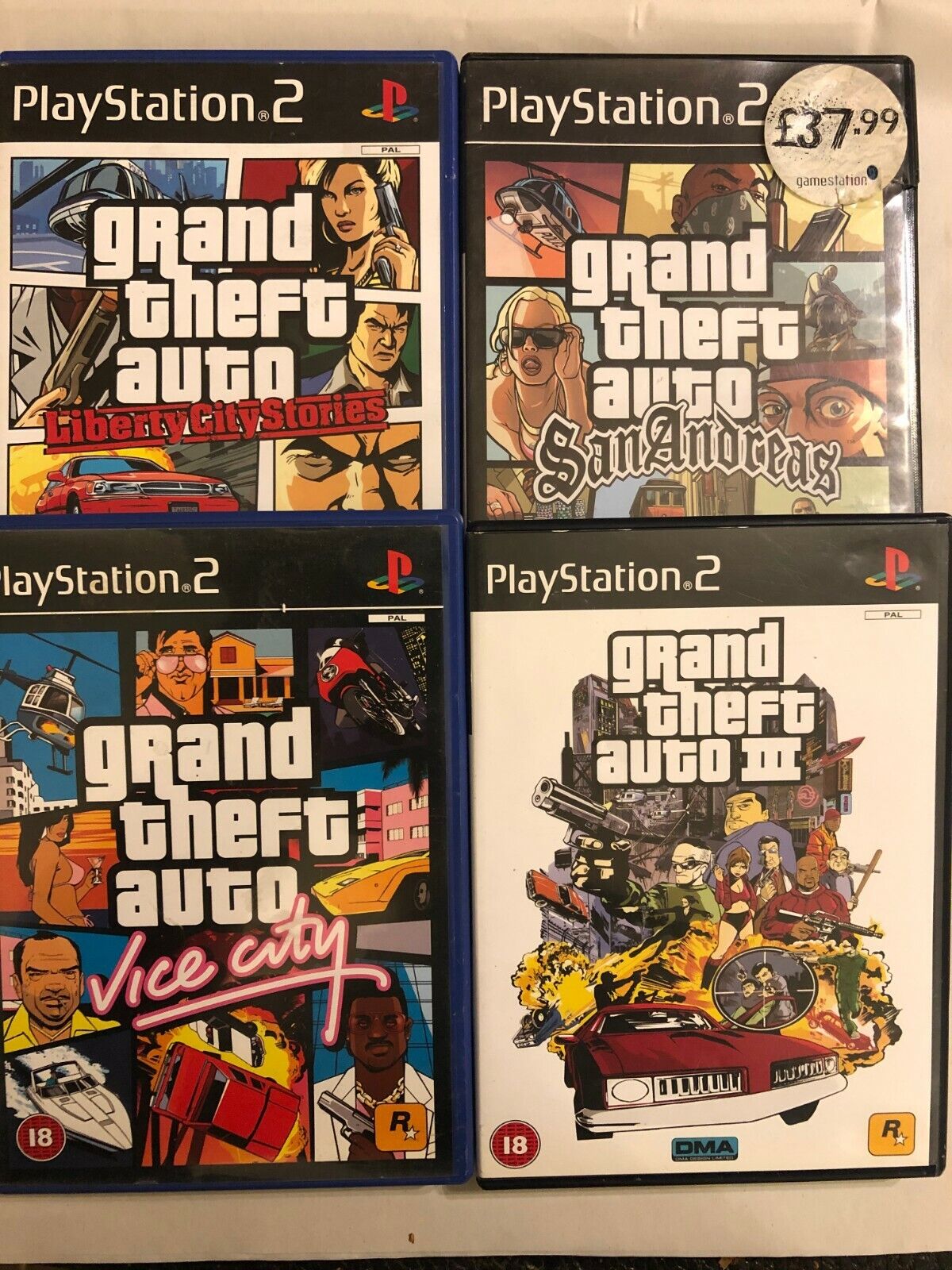 4 PLAYSTATION 2 PS2 GTA GAMES GRAND THEFT AUTO III SAN ANDREAS VICE LIBERTY  CITY