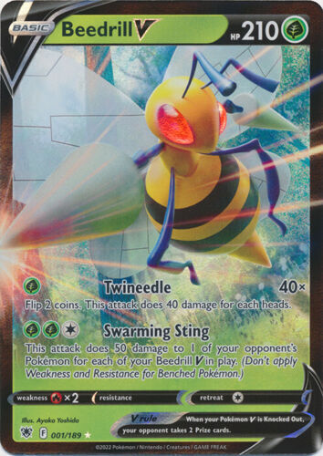 Beedrill V - 001/189 Ultra Rare Astral Radiance NM Pokemon TCG