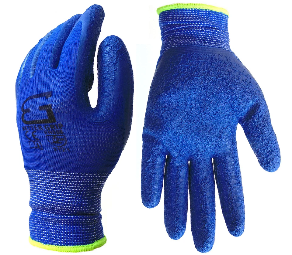 Guantes de agarre Better Grip con revestimiento de látex texturizado, paquete de 6 pares -BGSCL Foto 3 de 4