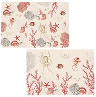 Platzset, Tischset Reef Korallen Rechteckig 45X30Cm Beidseitig Easy Life