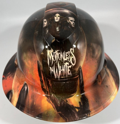 New Full Brim Hard Hat Custom Hydro Dipped MOTIONLESS WHITE