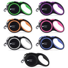 Jenny Wren Retractable Dog Lead Tangle Free Anti Slip Handle One Handed Brake