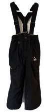 Gerry Performance Snow Bib Ski Pants Overalls Black Unisex Boy Girl XS 5 6 Insul