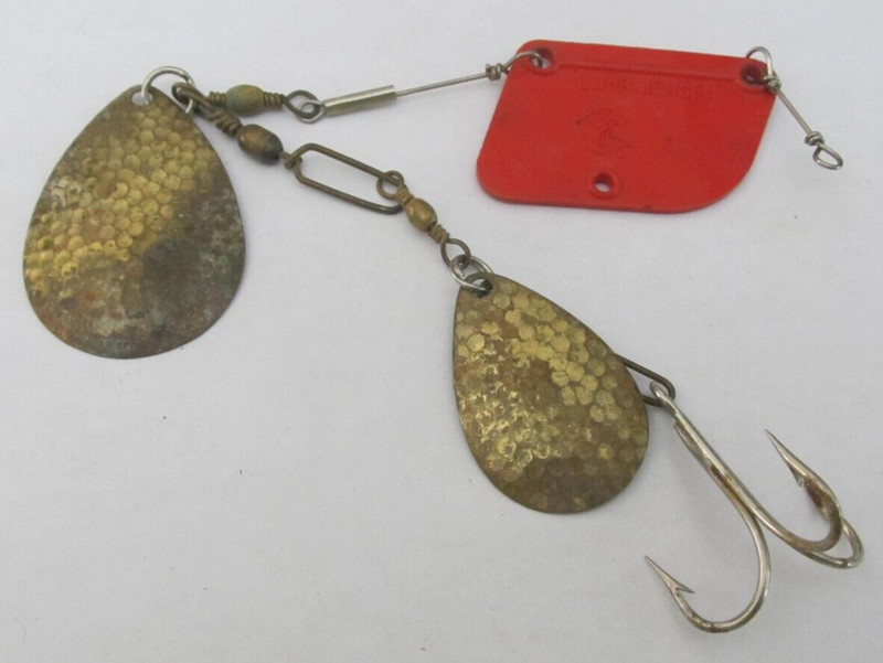 VINTAGE Luhr Jensen Double Gold Color Spoon Fishing Spinner Bait Fishing Lure