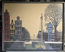 LARGE SIZE VINTAGE DENIS PAUL NOYER LITHOGRAPH PRINT SIGNED NUMBERED 78/260 