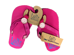 pink rhinestone embellishment flops arch flip support