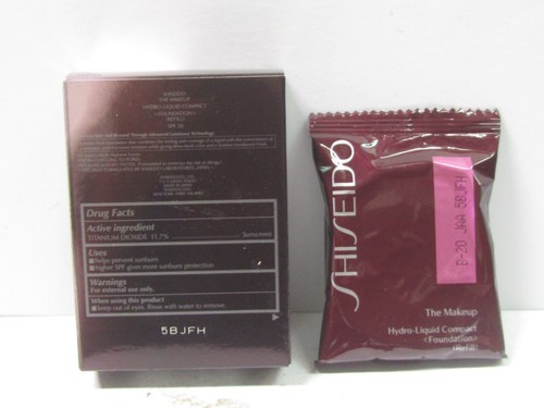 Shiseido The Makeup Hydro Liquid Compact Refill FPS 20 B20 Natural Light Beige - Imagen 2 de 2