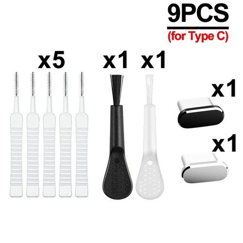 Phone charging port dust plug with cleaning brush cleaner set - 第 24/24 張圖片