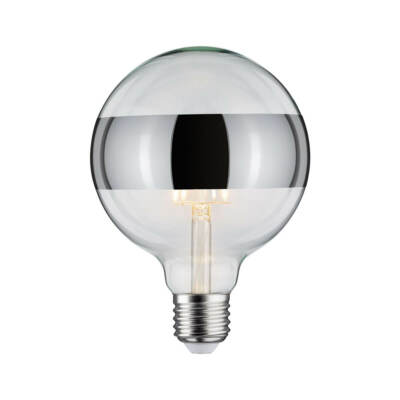 Paulmann LED Globe 6,5W = 50W, 640 lm, E27, Ringspiegel Silber, Warmweiß 2700 K