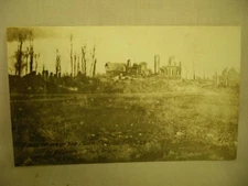 VINTAGE RPPC REAL PHOTO POSTCARD BOMBED CASTLE RUINS VIMY BELGIUM UNUSED